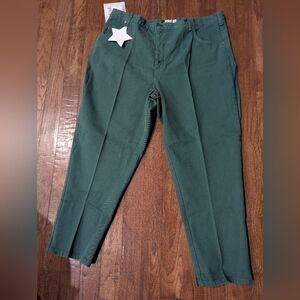 New Vintage 80s IMAGE Curvy Tapered High Waist Green Jeans Sz 44  (18-20W)